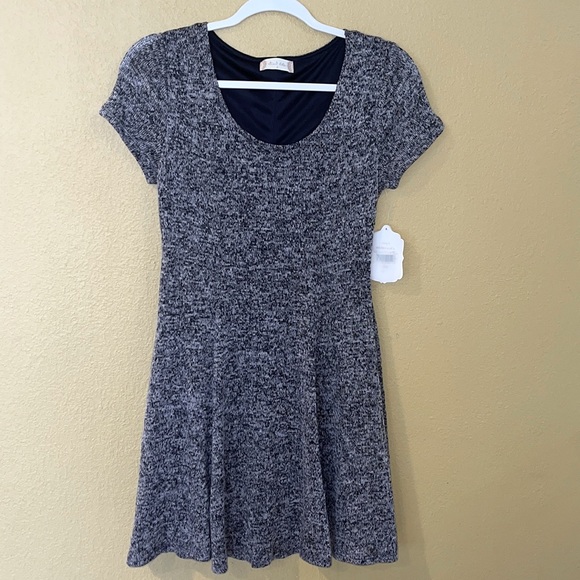 NWT Altar’d State Navy White Knit Dress Size Small - Picture 1 of 6